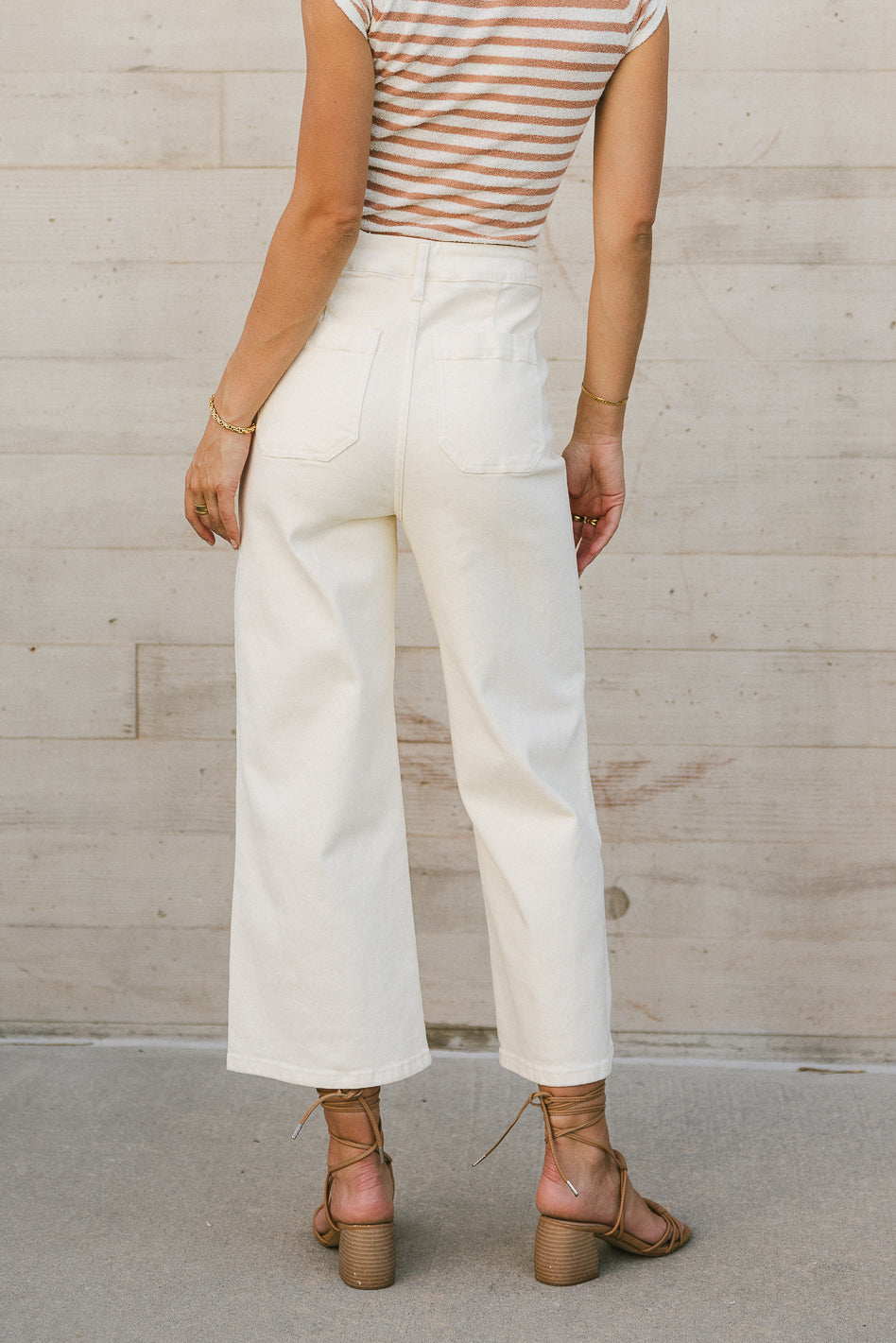 Amiri Wide Leg Jeans in Cream - FINAL SALE