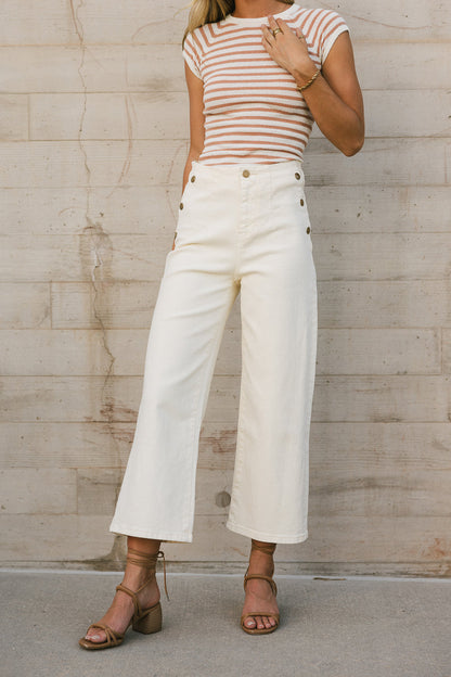 Amiri Wide Leg Jeans in Cream - FINAL SALE