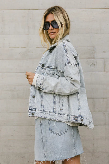 Bronwyn Jacket in Light Wash - FINAL SALE