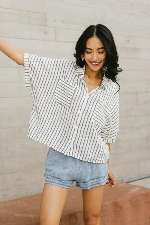 Francine Striped Button Up - FINAL SALE