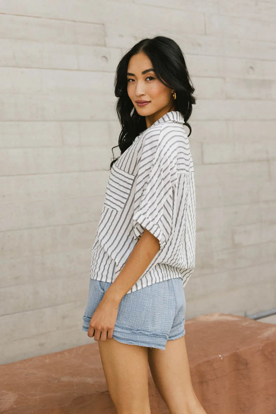 Francine Striped Button Up - FINAL SALE