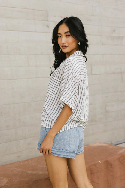 Francine Striped Button Up - FINAL SALE