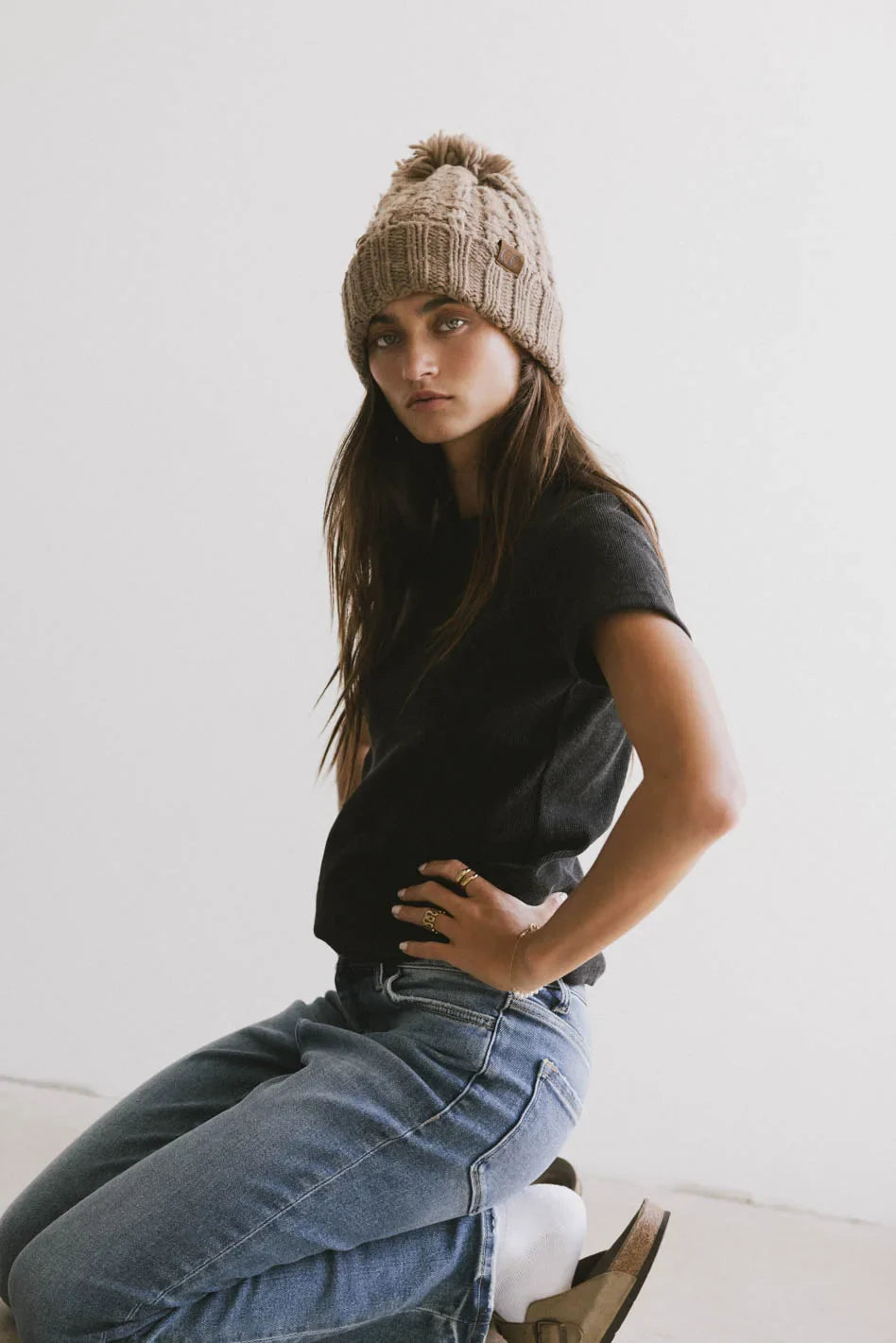 Calais Ribbed Top in Black - FINAL SALE