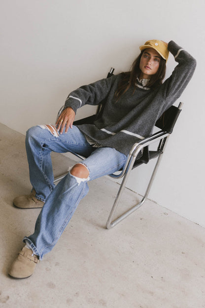 Ashley Knit Sweater in Charcoal - FINAL SALE