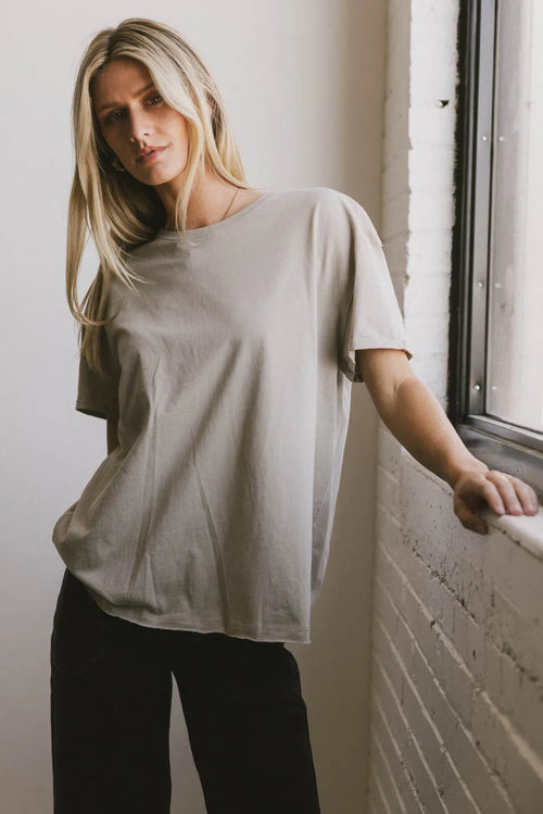 Gunner Basic Tee in Taupe - FINAL SALE