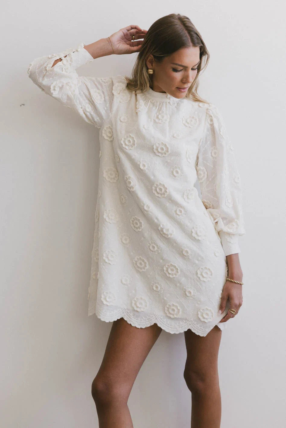 Evie Textured Floral Mini Dress - FINAL SALE
