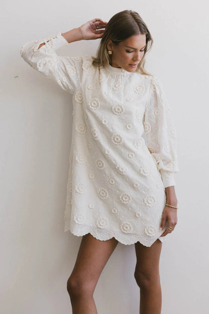 Evie Textured Floral Mini Dress - FINAL SALE