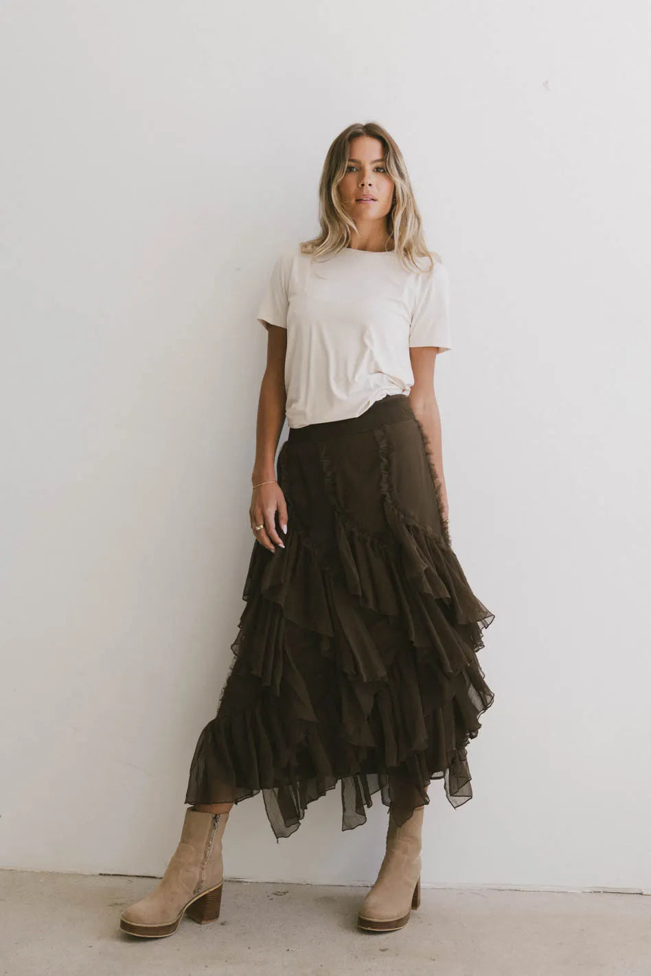 Dia Basic Tee in Natural - FINAL SALE