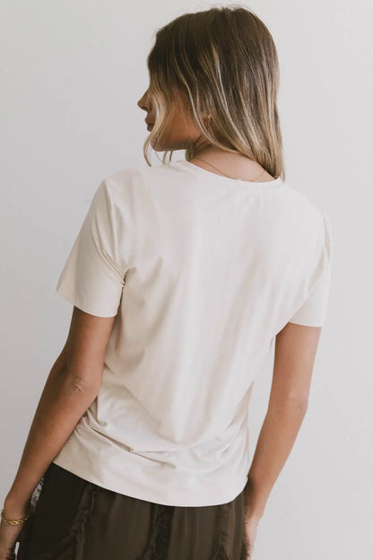 Dia Basic Tee in Natural - FINAL SALE