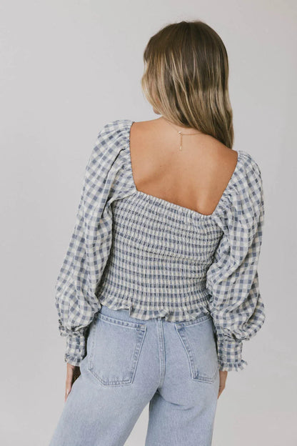 Brinklee Smocked Blouse in Blue - FINAL SALE