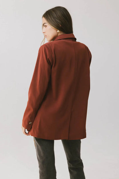 Crystal Blazer in Brick - FINAL SALE