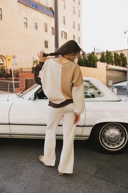 Abara Colorblock Sweater in Oatmeal - FINAL SALE