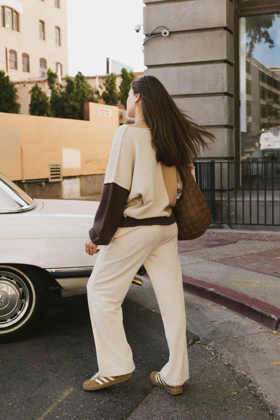 Abara Colorblock Sweater in Oatmeal - FINAL SALE
