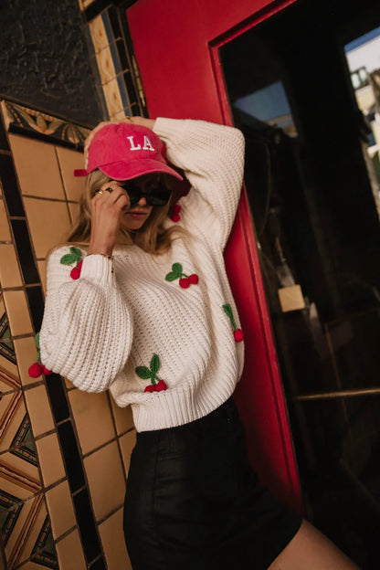 Cherry Knit Sweater - FINAL SALE
