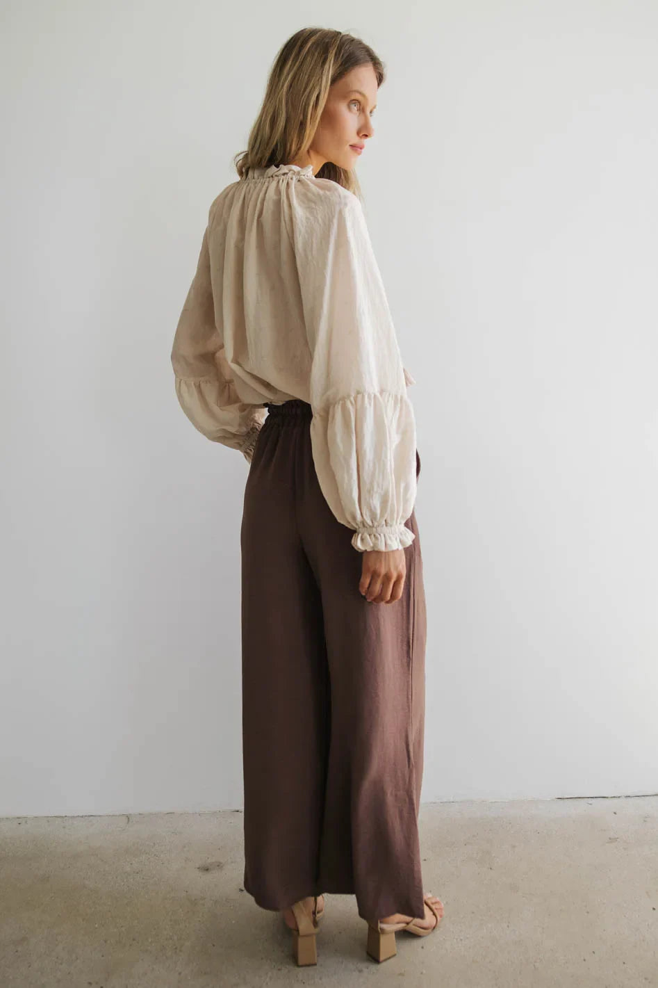 Elowen Button Up Blouse in Cream - FINAL SALE