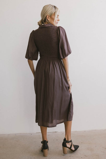 Belen Midi Dress in Mauve - FINAL SALE