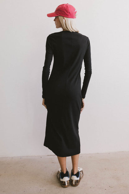 Hollis Ribbed Dress in Black - FINAL SALE
