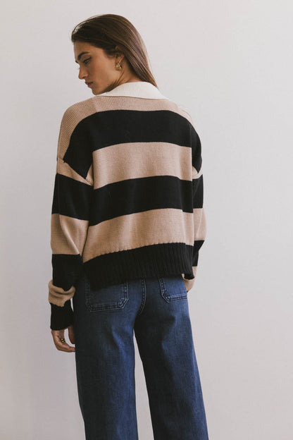 Akari Striped Sweater in Camel - FINAL SALE