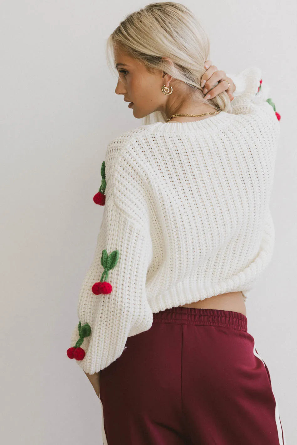 Cherry Knit Sweater - FINAL SALE