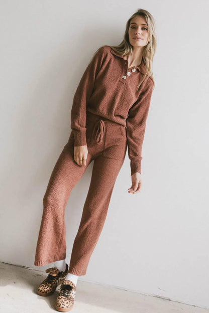 Breck Knit Sweater in Brick - FINAL SALE