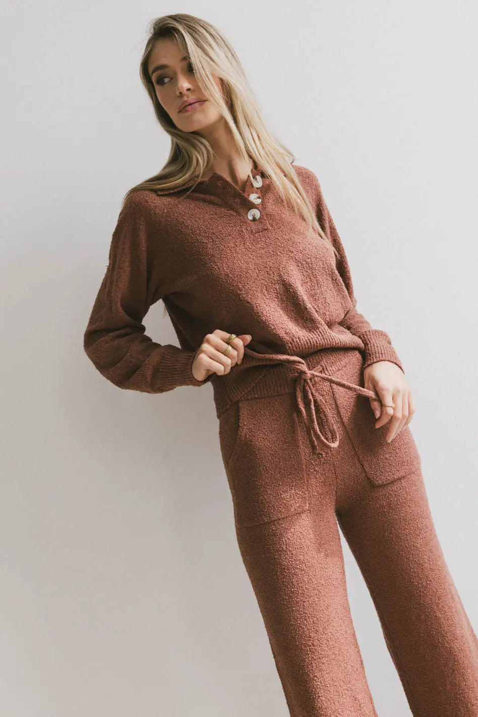Breck Knit Sweater in Brick - FINAL SALE