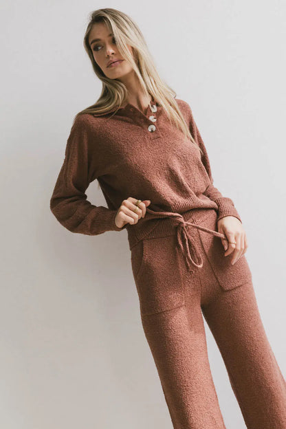 Breck Knit Sweater in Brick - FINAL SALE