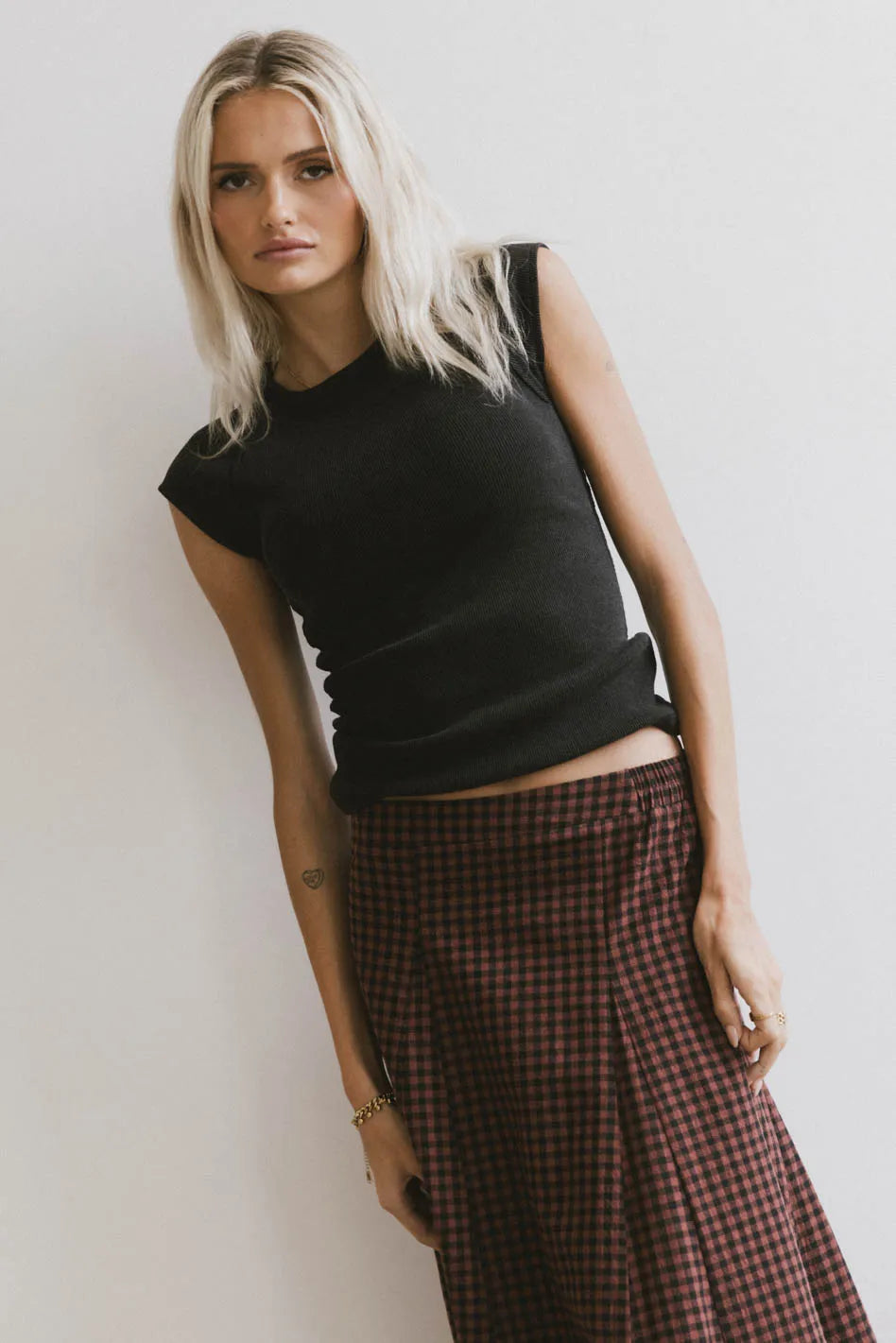 Huxley Cap Sleeve Top in Black