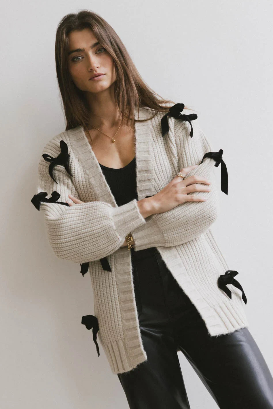 Ellery Bow Cardigan - FINAL SALE