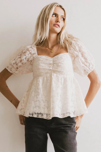Baylinn Floral Peplum Top - FINAL SALE