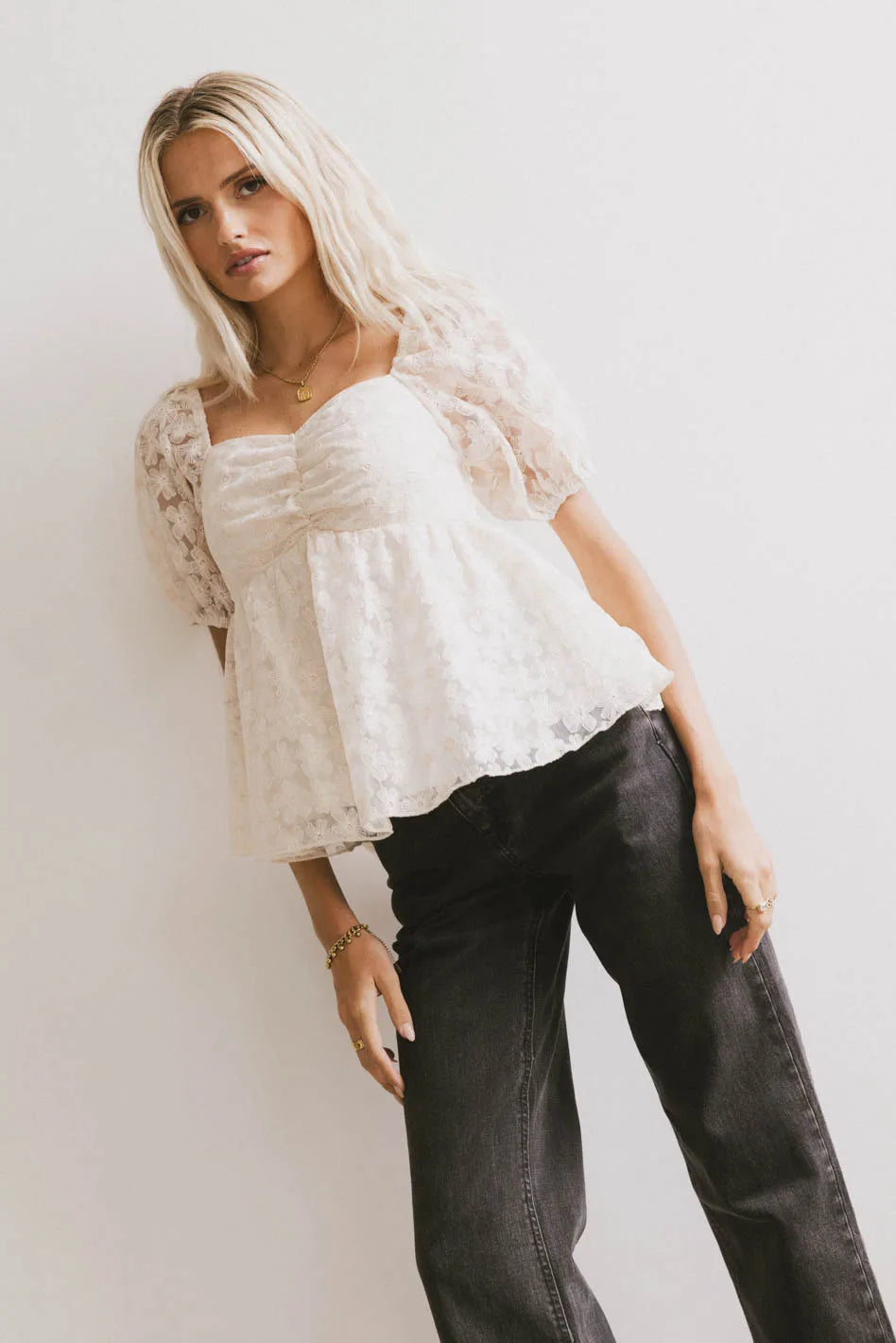 Baylinn Floral Peplum Top - FINAL SALE