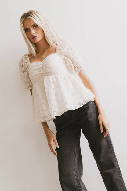 Baylinn Floral Peplum Top - FINAL SALE