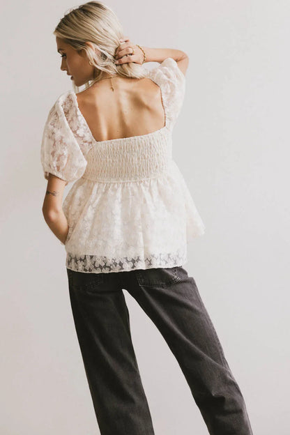 Baylinn Floral Peplum Top - FINAL SALE