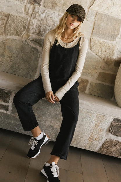 Bram Overalls in Black - FINAL SALE