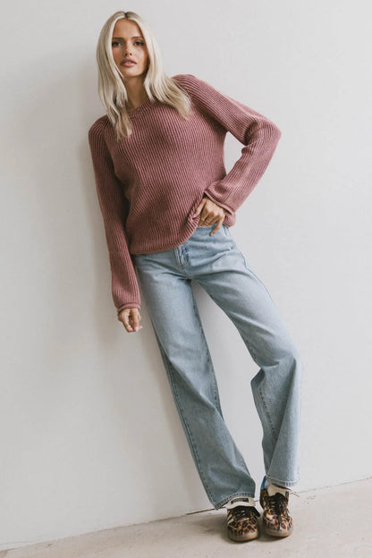 Aveline Knit Sweater in Red - FINAL SALE