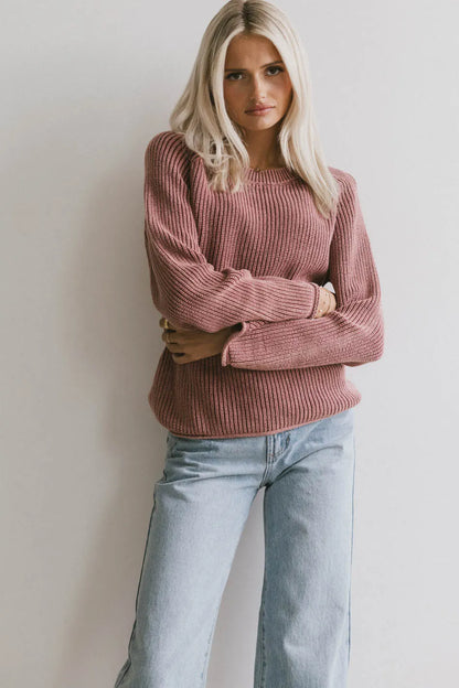 Aveline Knit Sweater in Red - FINAL SALE