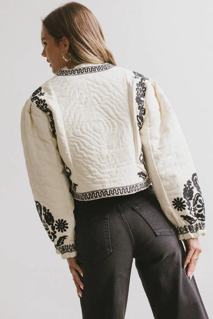 Benja Embroidered Jacket in Ivory - FINAL SALE