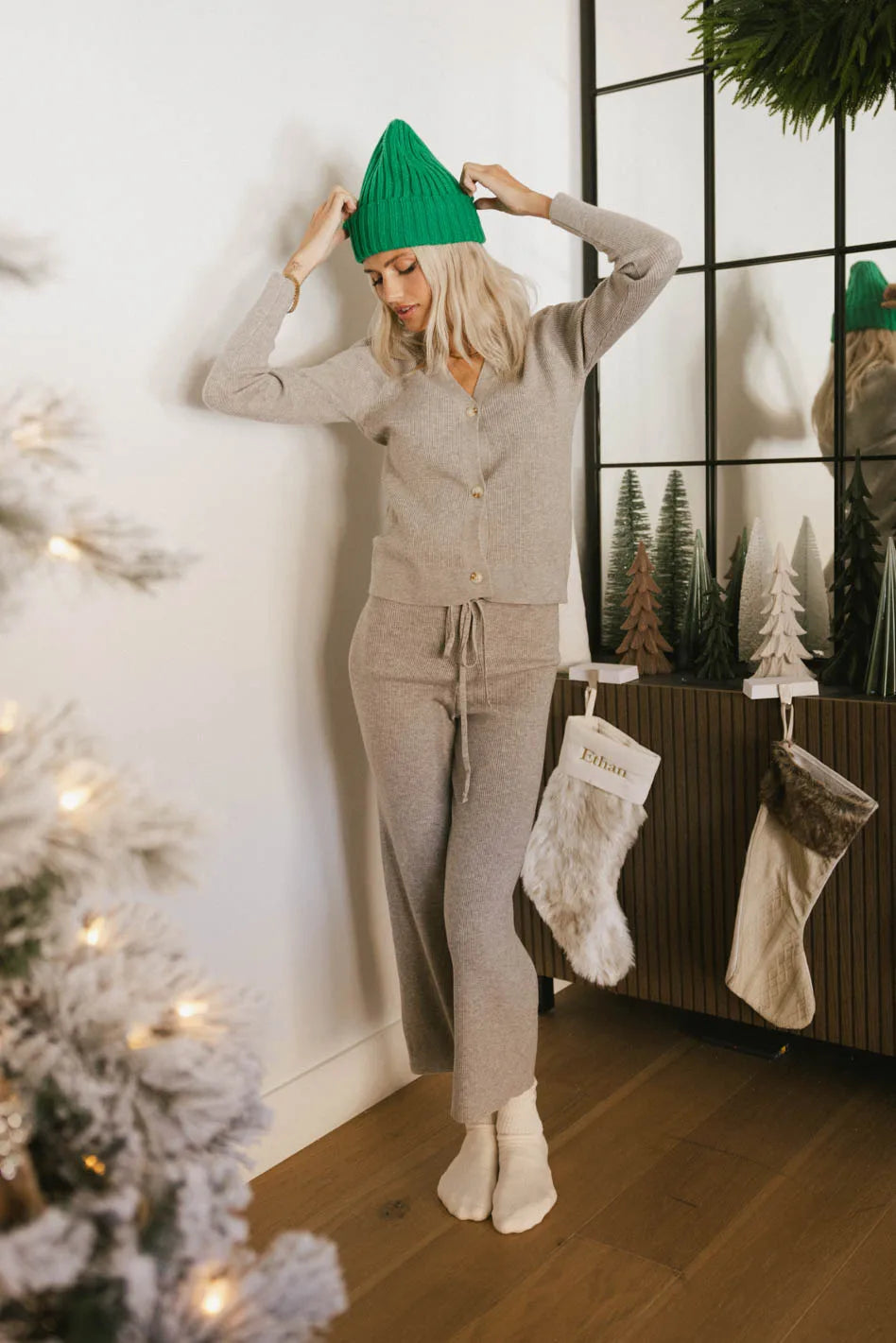 Evelise Ribbed Cardigan in Grey - FINAL SALE
