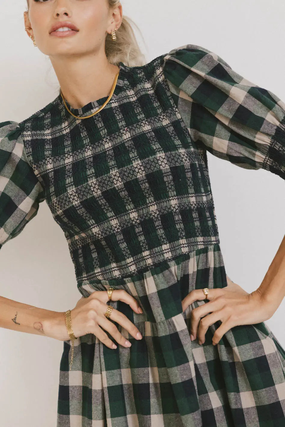 Emmett Plaid Smocked Mini Dress - FINAL SALE