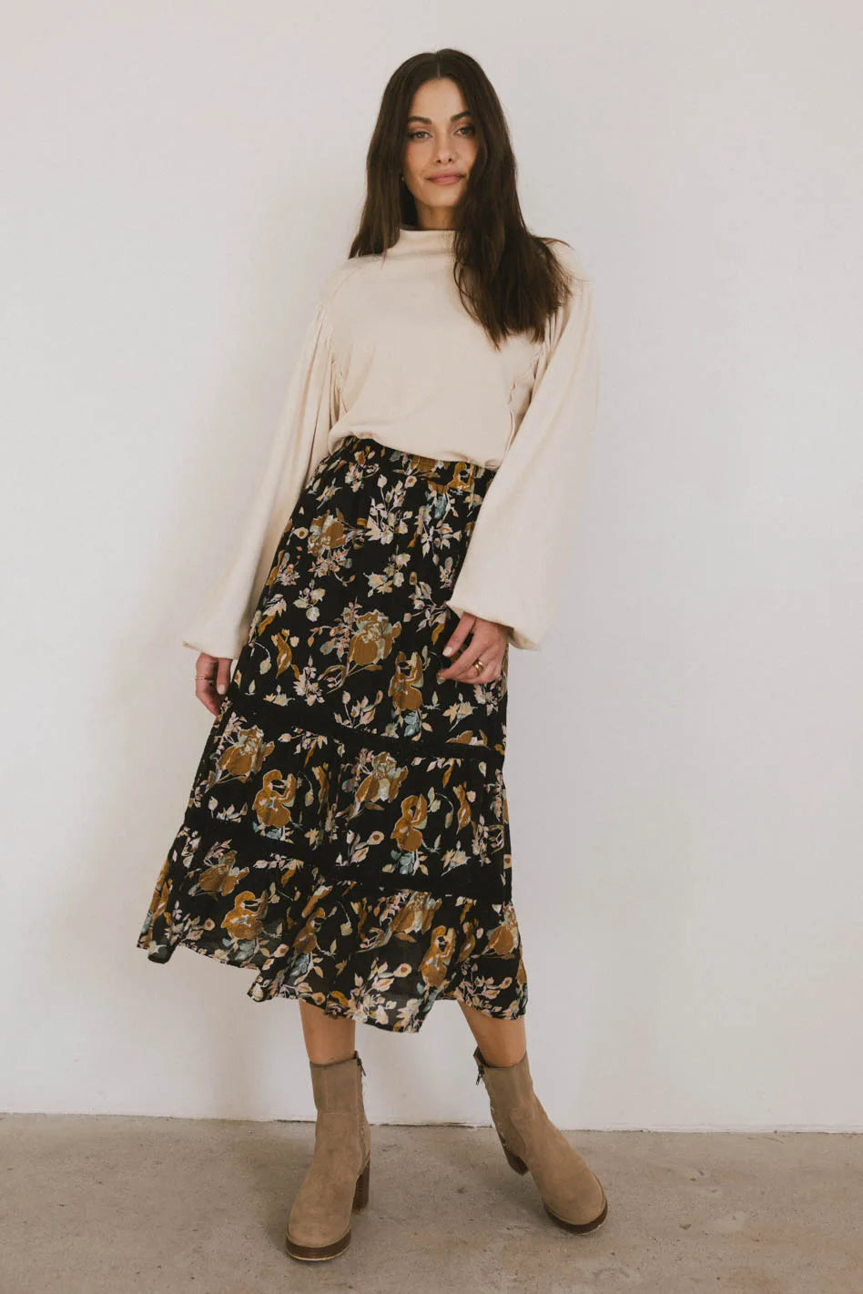 Cindie Tiered Midi Skirt - FINAL SALE