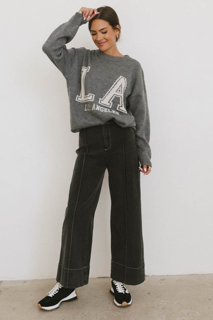 Emmaline Wide Leg Jeans in Black - FINAL SALE