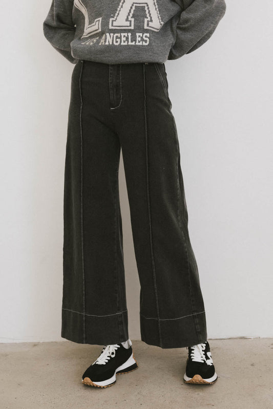 Emmaline Wide Leg Jeans in Black - FINAL SALE