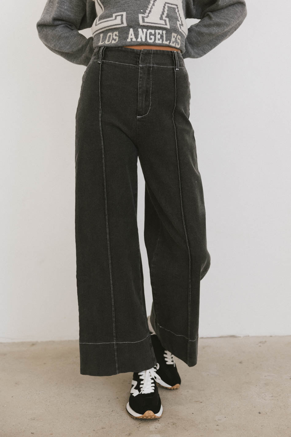 Emmaline Wide Leg Jeans in Black - FINAL SALE