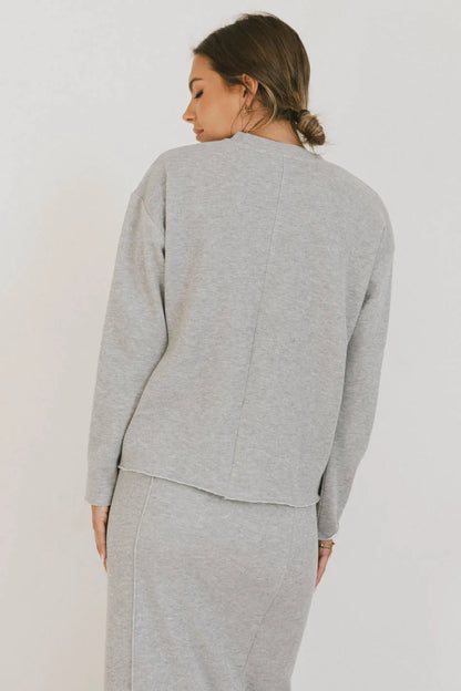 Harden Sweater Top in Grey - FINAL SALE