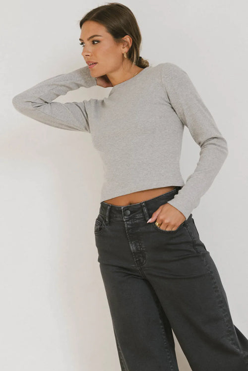 Hallie Top in Grey - FINAL SALE