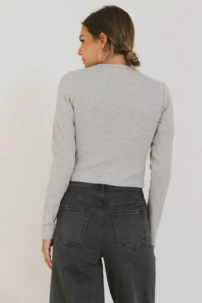 Hallie Top in Grey - FINAL SALE