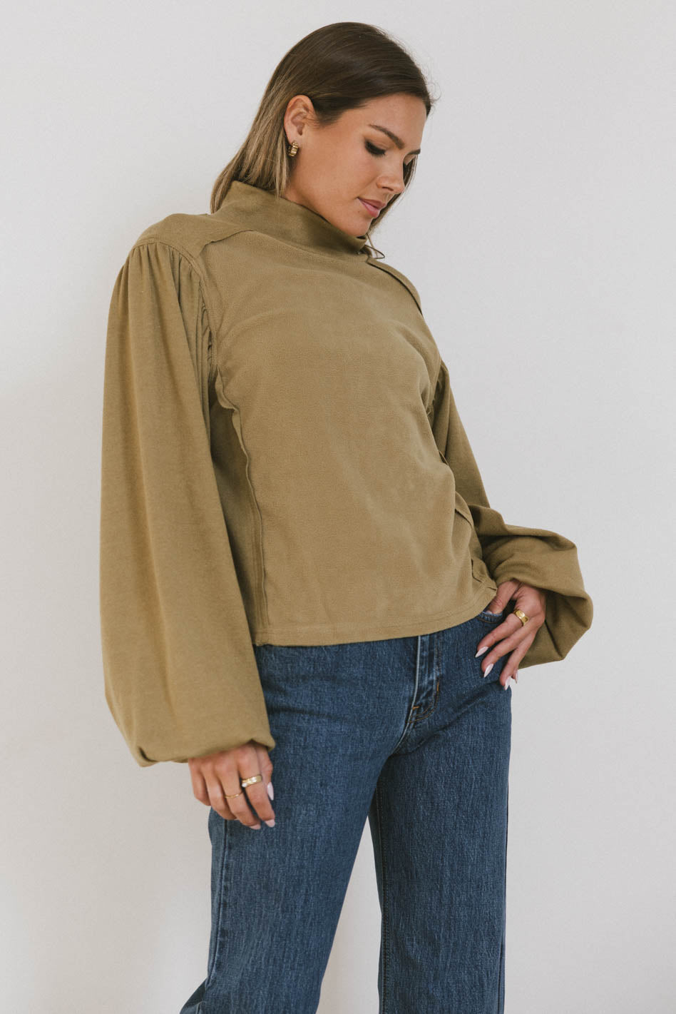 Carsyn Sweater in Khaki - FINAL SALE