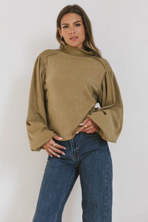 Carsyn Sweater in Khaki - FINAL SALE