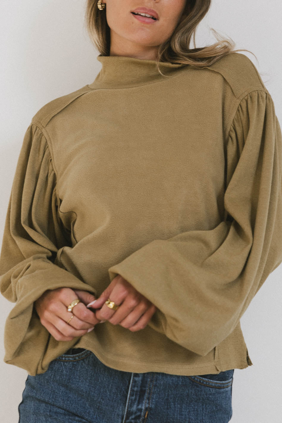 Carsyn Sweater in Khaki - FINAL SALE