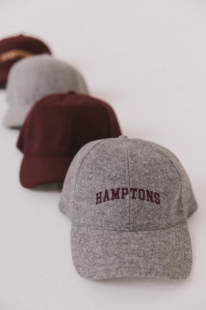 Hamptons Baseball Cap in Grey - FINAL SALE