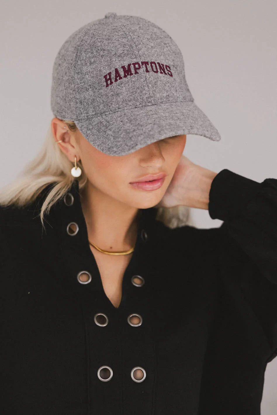 Hamptons Baseball Cap in Grey - FINAL SALE